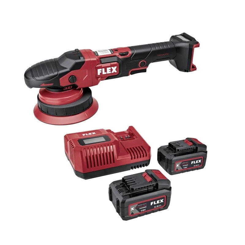 FLEX XFE 15 150 18-EC C – Batteridrevet poleringsmaskin + 2 batterier